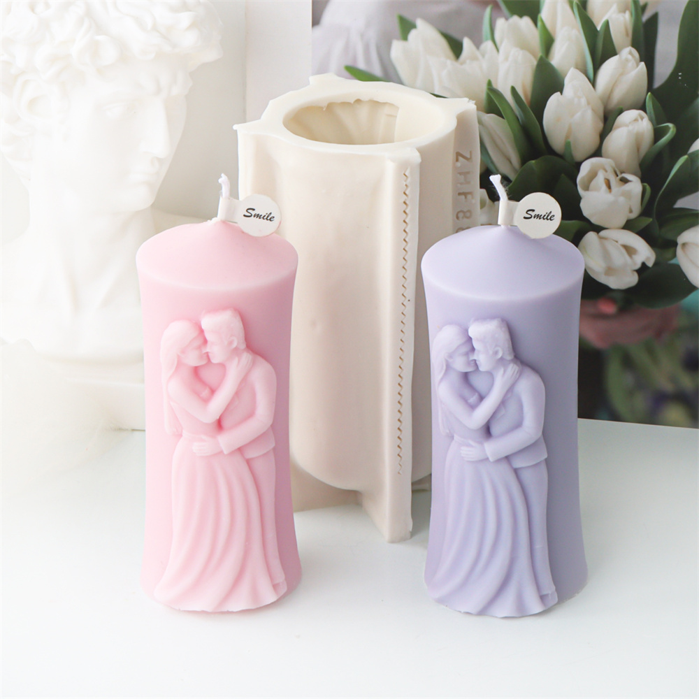 Candle Making Kits - Mann und Frau Säule Silikon Kerze