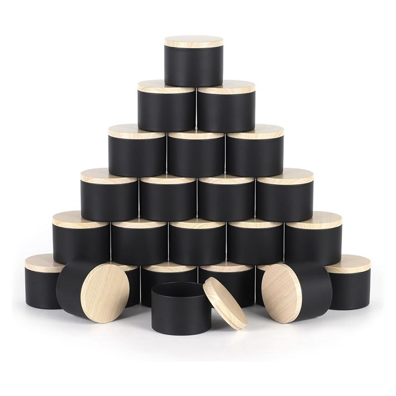 24er-Pack 4 Oz schwarze Kerzen – Candle Making Jars With Lids Bewertung und Preis